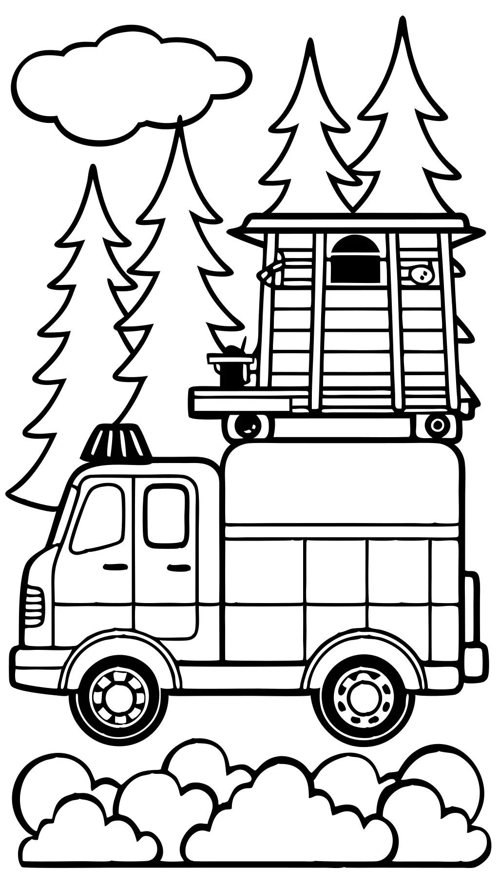 coloriage de camion de pompiers